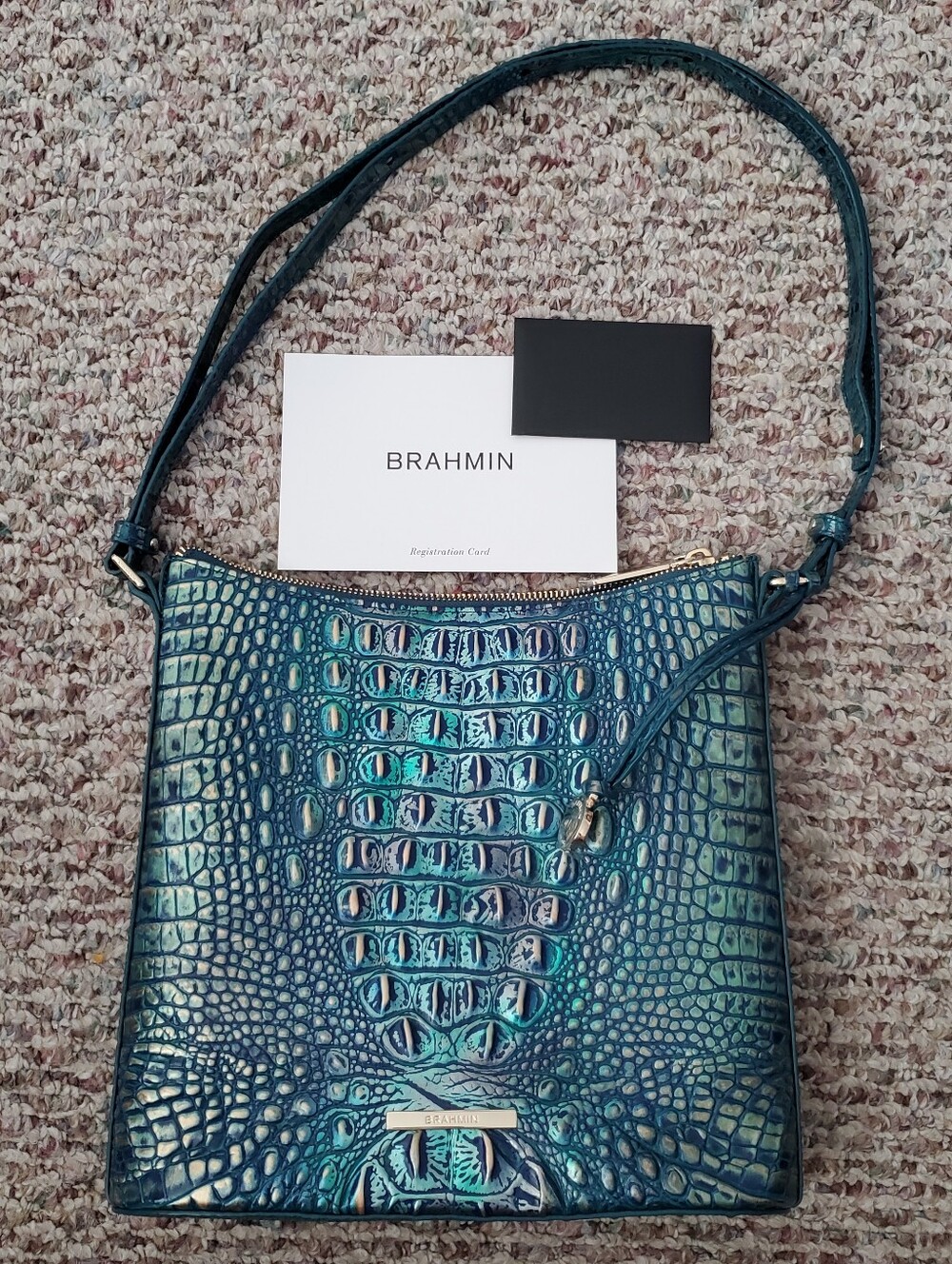 NWOT Brahmin Katie Artic Blue Crossbody